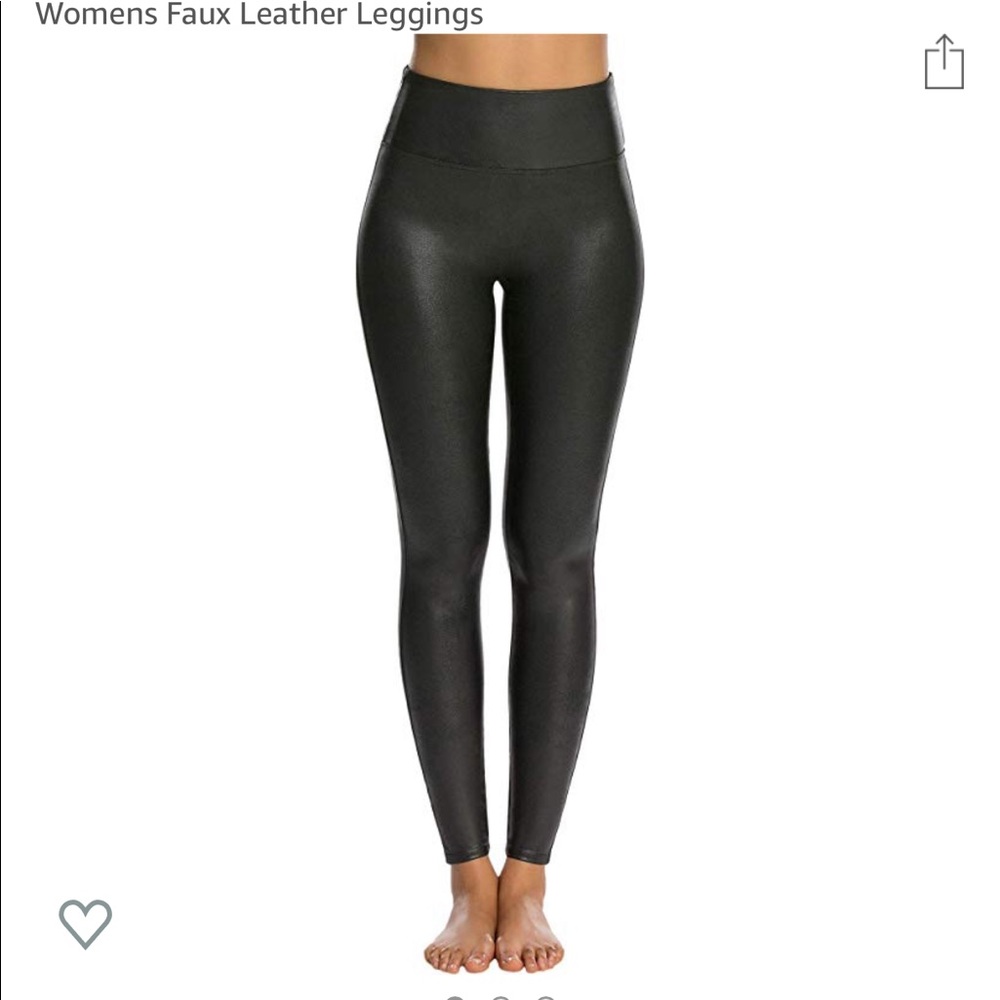 Spanx faux leather leggings size medium